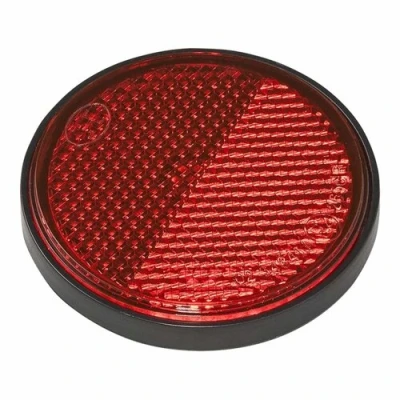 Afbeelding van Pro Plus Reflector met Grondplaat Zelfklevend Ø 55 mm Rood