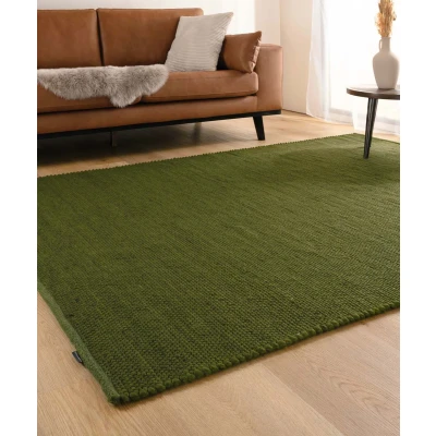 Afbeelding van Wollen Vloerkleed Lett Groen 160x230 Cm