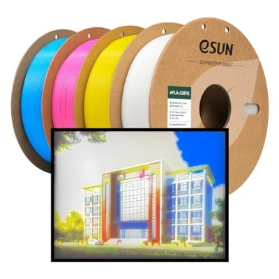 Afbeelding van eSUN PLA+ filament 1,75 mm, ePLA+CMYK lithophaan voor 3D printers, maatnauwkeurigheid +/ 0,03 4 spoelen 1 KGX high speed FDM printers