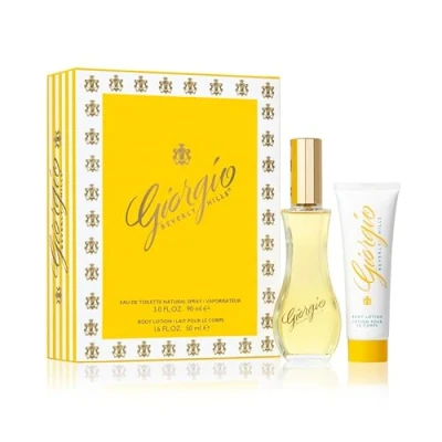 Afbeelding van Giorgio Beverly Hills, Set Duo parfum, eau de toilette voor dames (90 ml) en geurlotion het lichaam (50 ml), bloemengeur, poeder intensief, luxe geur