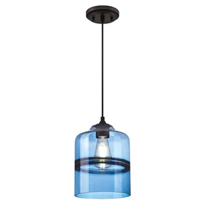 Afbeelding van Westinghouse hanglamp Soren, cilinder, saffier