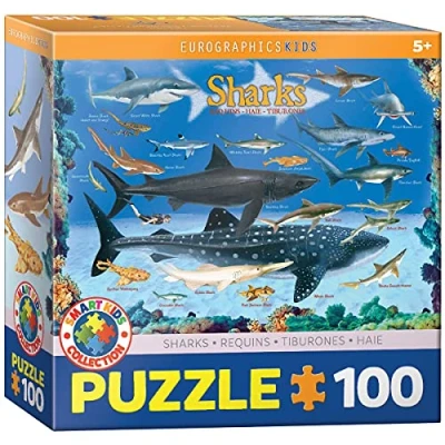 Image de EurographicsPuzzles Requins puzzle 100 pièces