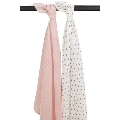 Afbeelding van Meyco Swaddle Doek Mini Panther Soft Pink 2 pack
