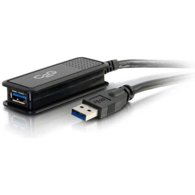 Afbeelding van C2G 5M Usb 3.0 A Male To Female Active Extension Cable Verlengkabel Type (M) Naar (V) 30 V 5 M Actief Zwart