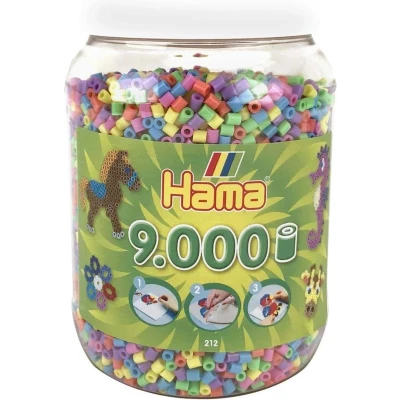 Afbeelding van Hama Strijkkralen In Pot 9000 Stuks Pastel