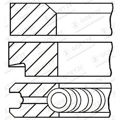 Afbeelding van GOETZE ENGINE 08 173800 00 Zuigerveer 91 MERCEDES BENZ: W123 Saloon