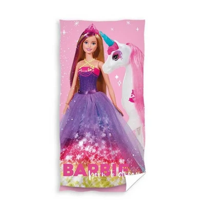 Afbeelding van Barbie Strandlaken 70x140 cm Roze