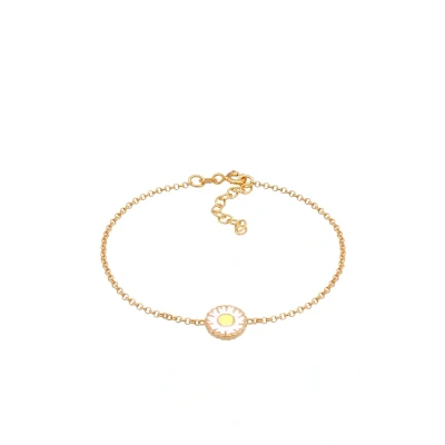 Afbeelding van Elli Flower Basic Armband goldcoloured, Dames, Maat: 16, Gold coloured