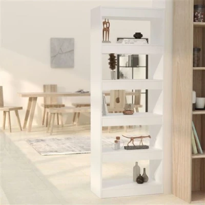 Afbeelding van Boekenkast/kamerscherm 60x30x166 cm spaanplaat wit