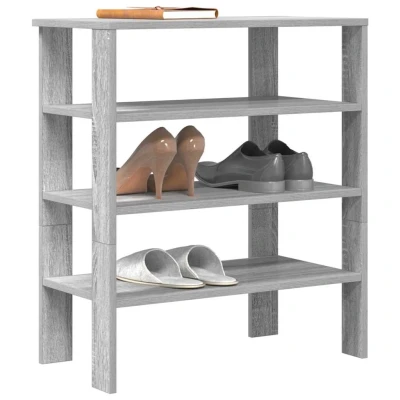 Afbeelding van Schoenenrek 61x32x70 cm bewerkt hout grijs sonoma