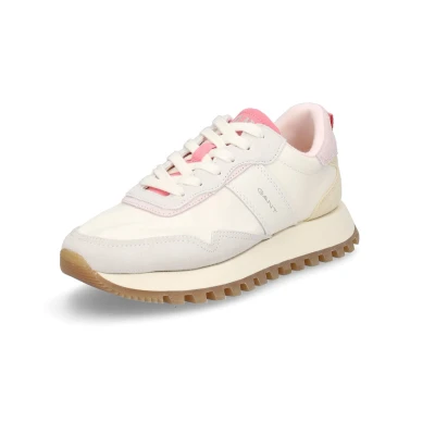 Afbeelding van GANT Caffay Sneakers laag, Dames, Maat: 40, White/pink Leer en textiel