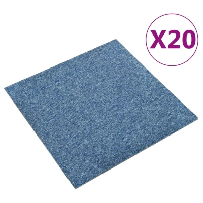 Afbeelding van Tapijttegels 20 st 5 m² 50x50 cm blauw