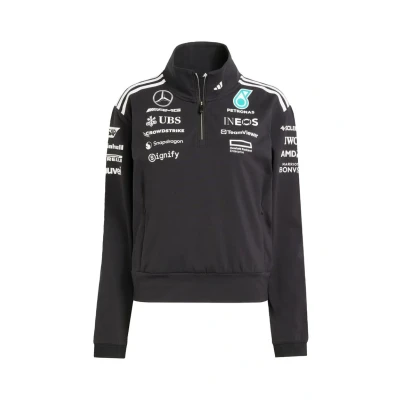 Afbeelding van adidas Performance Mercedes AMG Petronas Formula One Team Sweatshirt met Korte Rits Dames Zwart XL
