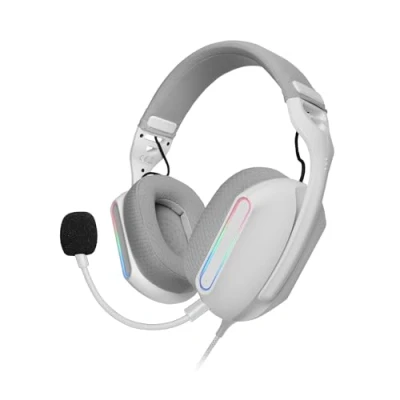 Afbeelding van Mars Gaming MH PRO, ARGB Flow Headset, Surround Sound, Air 3D kussens, microfoon, PS4, PS5, Xbox One, Series X S, Switch, Switch 2, Windows, Mac, smartphone en tablet, wit