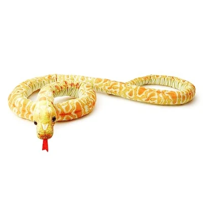 Afbeelding van Zappi Co Slangspeelgoed van zacht en behaaglijk pluche voor kinderen Onderdeel de safaridierencollectie, perfect (180 cm lang) (gele maïsnest)
