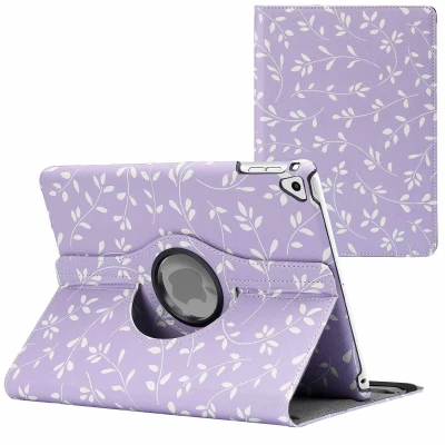 Afbeelding van imoshion Tablet Hoes Geschikt voor iPad Air 2 (2014) / 1 (2013) 6e generatie (2018) 9.7 inch 5e (2017) 360 Draaibare Design Bookcase 2.0 Laverder Flowers