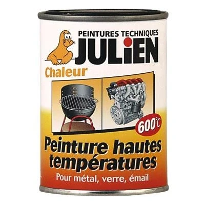 Image de Peinture hautes températures Noir 0.250 L JULIEN