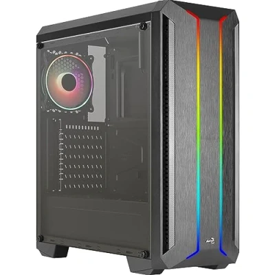 Afbeelding van AeroCool Skyline A BK v2 Midi tower PC behuizing Zwart