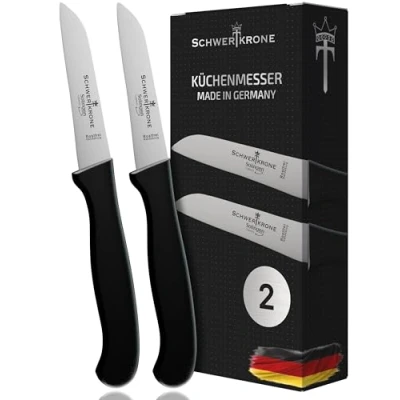 Afbeelding van Schwertkrone Schilmesjes Set van 2 Hoogwaardige Keukenmessen voor Groenten en Fruit, Perfecte Snijprecisie, Solingen Vervaardigd