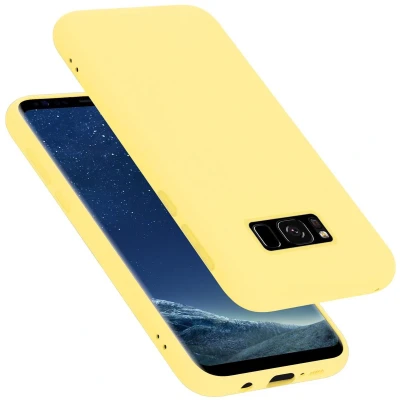 Afbeelding van Cadorabo Hoesje geschikt voor Samsung Galaxy S8 PLUS in LIQUID GEEL Beschermhoes gemaakt van flexibel TPU silicone Case Cover