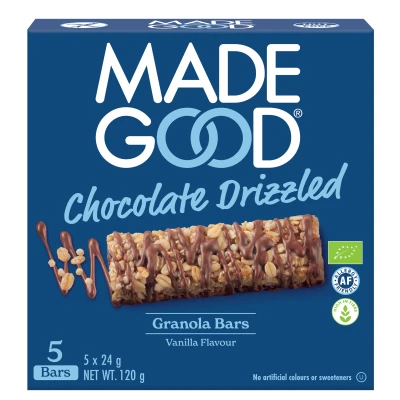 Afbeelding van MadeGood Chocolate Drizzled Granola Bars Vanilla Flavor