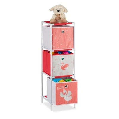 Afbeelding van Relaxdays speelgoedkast met manden kinderkast meisjes kinderkamer kast speelgoed 3