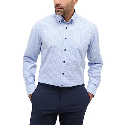 Afbeelding van ETERNA COMFORT FIT Popeline overhemd met lange mouwen, Lichtblauw