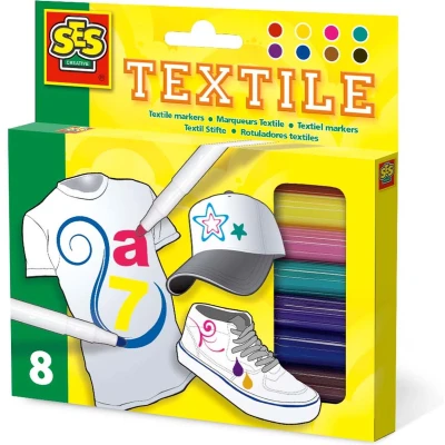 Afbeelding van Ses Creative Textielstiften 8 Stuks