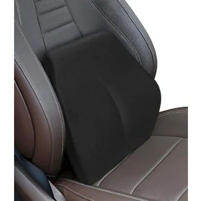 Afbeelding van Lendenkussen voor de auto, lendensteun, traagschuim, ergonomisch lendenkussen, rugleuning ter verlichting van autostoelen, bureaustoel, rolstoel