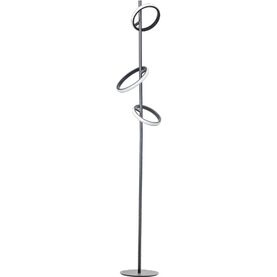 Afbeelding van ETH Vloerlamp Jaimy Zwart 3 x Ring 2700K Incl. Step Dimmer 18Watt