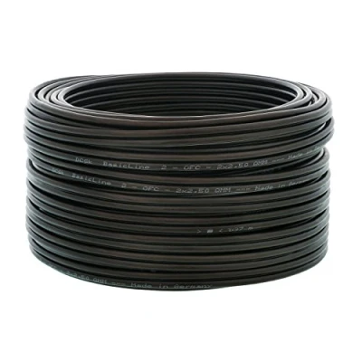 Afbeelding van DCSk 10m 2x2,5mm² luidsprekerkabel zwart OFC koperen kabel voor HiFi audio 99,99% volledig met isolatie