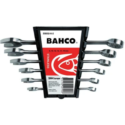 Afbeelding van BAHCO SS002 6 2 ringsteeksleutelset, roestvaststaal, metrisch delig