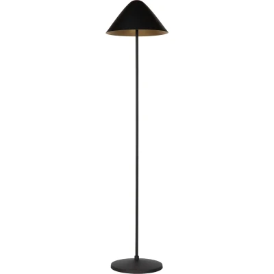 Afbeelding van Atmooz Elan Vloerlamp Zwart &amp; Goud 2 Lichtpunten Paddestoelvormig 35 x 150 cm E27 Fitting Max 3.5W Dimbaar Metaal