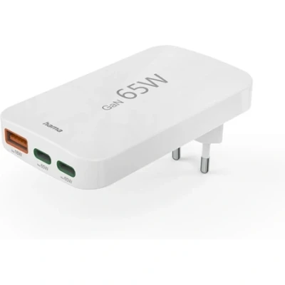 Afbeelding van Hama Snellader, 2x USB C, 1x A, mini oplader, PD, 65 W