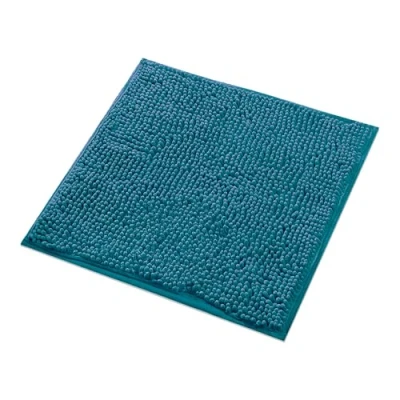 Afbeelding van WohnDirect badmat, 45 x cm, petrolblauw, antislip en wasbaar, badmat om te combineren, toiletaccessoires