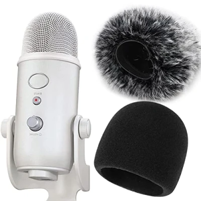 Afbeelding van YOUSHARES Popfilter van schuim, windscherm, voor Blue Yeti microfoon, Pro micro windscherm (2 stuks)