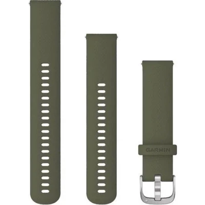 Afbeelding van Garmin Quick Release Siliconen Horlogebandje 20mm Polsbandje Wearablebandje Moss Green