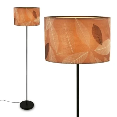 Afbeelding van Vloerlamp Mata, bruin, metaal, stof, E27