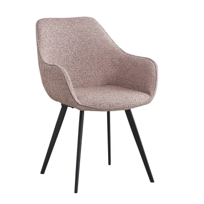 Afbeelding van Luca eetkamerstoel boucle roze