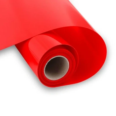Afbeelding van Rol vinyl om op te strijken, zelfklevend, glanzend, 30,5 x 305 cm, flexibel, permanent, voor Cricut Maker, Silhouette Cameo, kleding, hoeden, broeken, andere stoffen (rood)