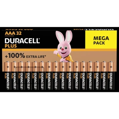 Afbeelding van AAA batterij (potlood) Duracell Plus BP32 Alkaline 1.5 V 32 stuk(s)