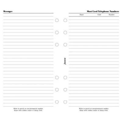 Afbeelding van FILOFAX PERSONAL ADDRESSES UITWISBAAR