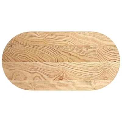 Afbeelding van vidaXL Tafelblad 100x50x4 cm ovaal massief eikenhout