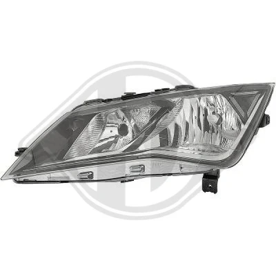Afbeelding van DIEDERICHS 7433482 Koplampen rechts H7/H7 Met daglicht (LED) regelmotor voor LWR