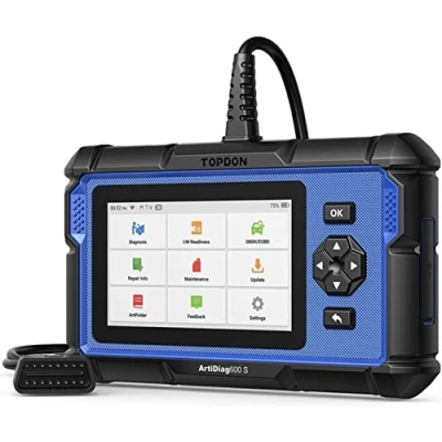 Afbeelding van TOPDON ArtiDiag600S OBD2 auto Diagnosekoffer, diagnosegereedschap voor 4 systemen, 9 resetfuncties op olie/rem/SAS/BMS/ABS/DPF/TPMS/versneller, volledige functies