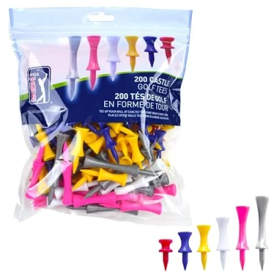 Afbeelding van PGA Tour Castle Golf Tees (200 stuks) Gekleurd