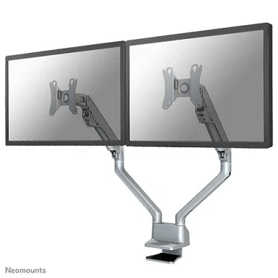 Image de Neomounts FPMA D750D Kit de montage pleine action pour 2 écrans LCD argent Taille d&#039;écran : 10&quot; 32&quot; pinces montables, oeillet, montrable sur bureau