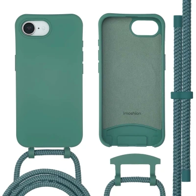 Afbeelding van imoshion Color Backcover met afneembaar koord MagSafe voor de Apple iPhone 16e Donkergroen
