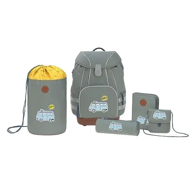 Afbeelding van Lässig School Adventure BUS set Schooltas voor kinderen, Maat: One Size, Olive