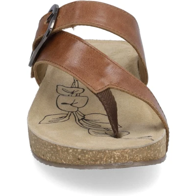 Afbeelding van Josef Seibel Tonga Teensandalen, Dames, Maat: 40, Camel Leer
